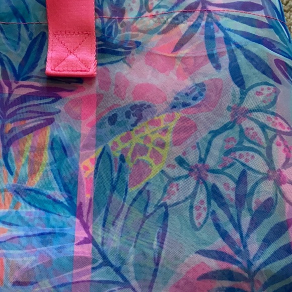 🌺Last One!🌺 NWT Lilly Pulitzer Oversized Mesh Beach/Shopper Tote - Picture 8 of 13